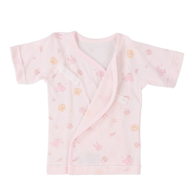 🇯🇵限量預訂 日本直送🇯🇵日本製粉紅色動物樂器印花新生兒純棉打底五件套