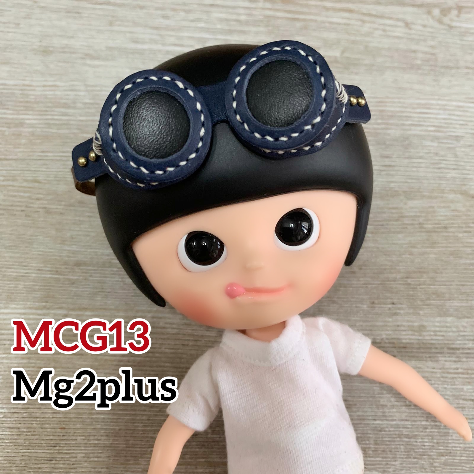 【MG2Plus】(18.5cm - 22cm Doll Head) 真皮手作蒸汽朋克風格眼罩 Handmade leather steampunk eye mask 