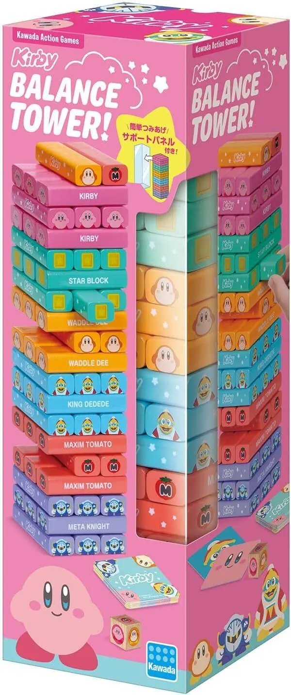 現貨🌸日本直送 | KAWADA 星之卡比木製層層疊/遊戲積木塔/聚會益智玩具/平衡塔益智遊戲