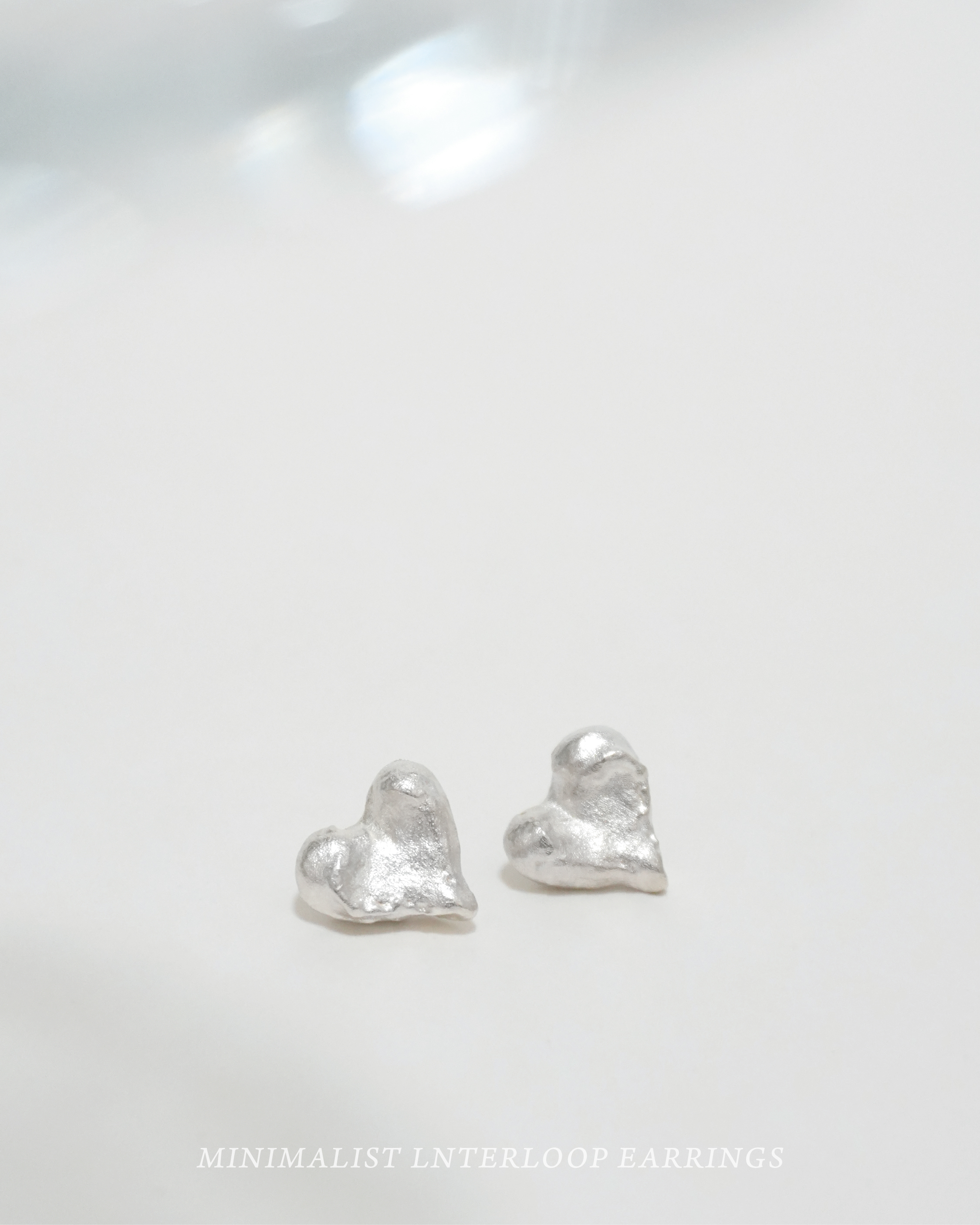 Raw Love Heart Earrings