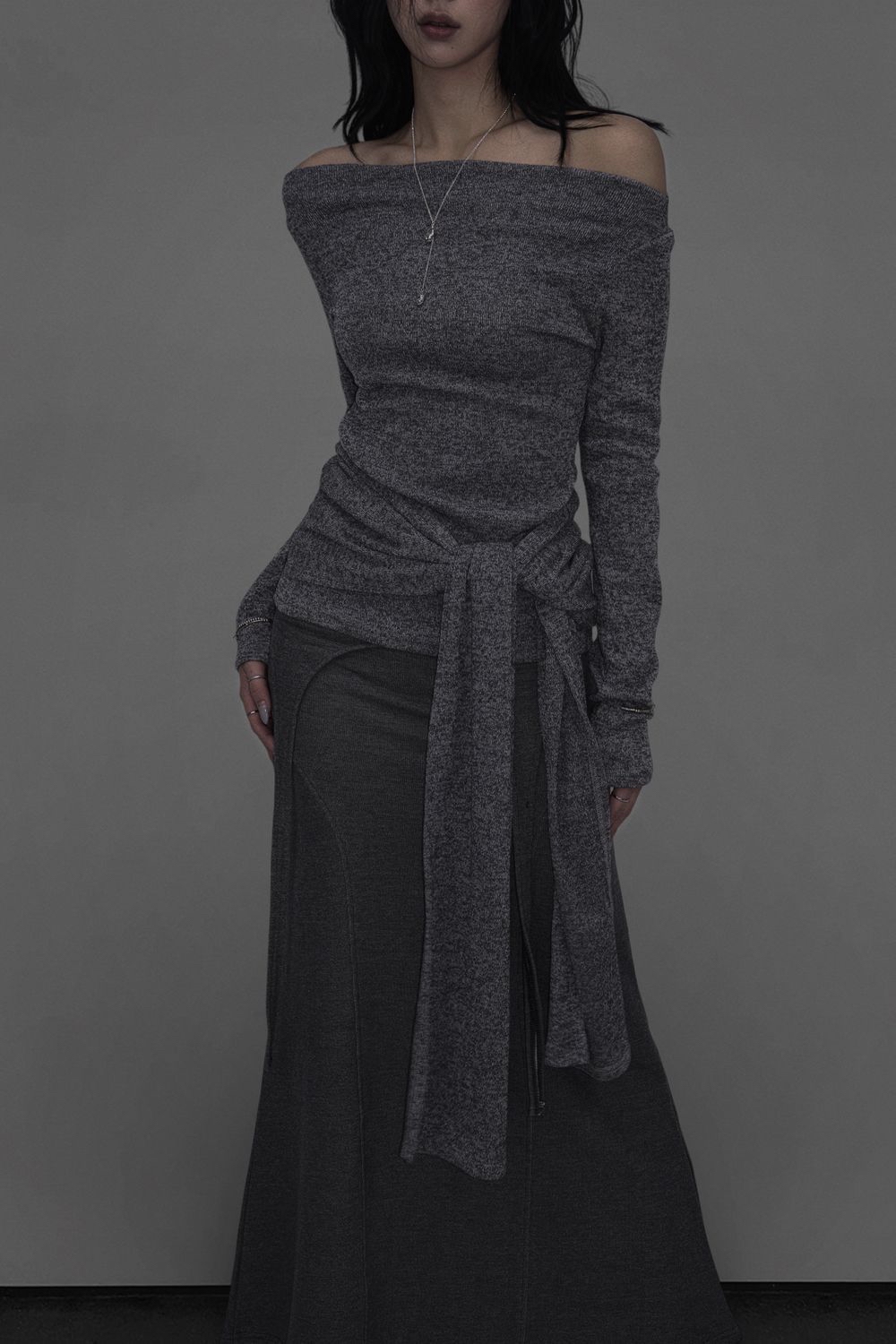 Off-Shoulder Tie-Waist Top