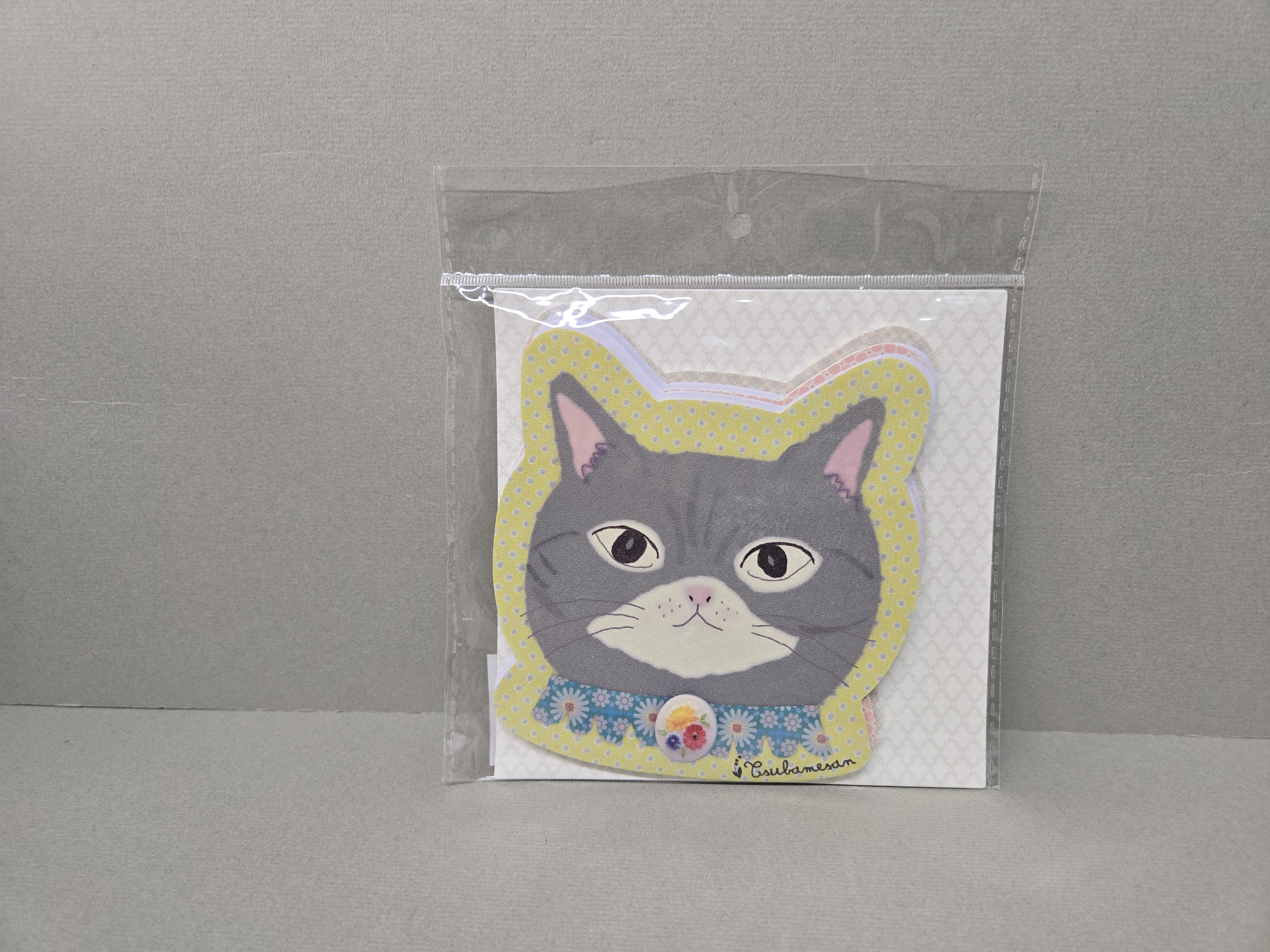 灰貓咪吸水杯墊（內有三件）