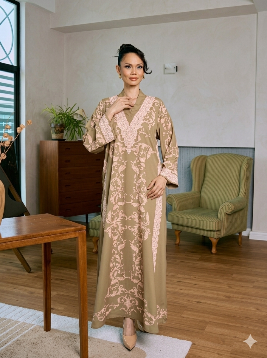 EGYPTIAN - CEMPAKA in OLIVE BEIGE