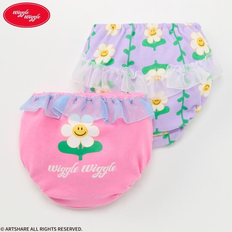 🇯🇵限時預訂 日本直送🇯🇵Wiggle Wiggle花花圖案薄紗女童內褲兩件套