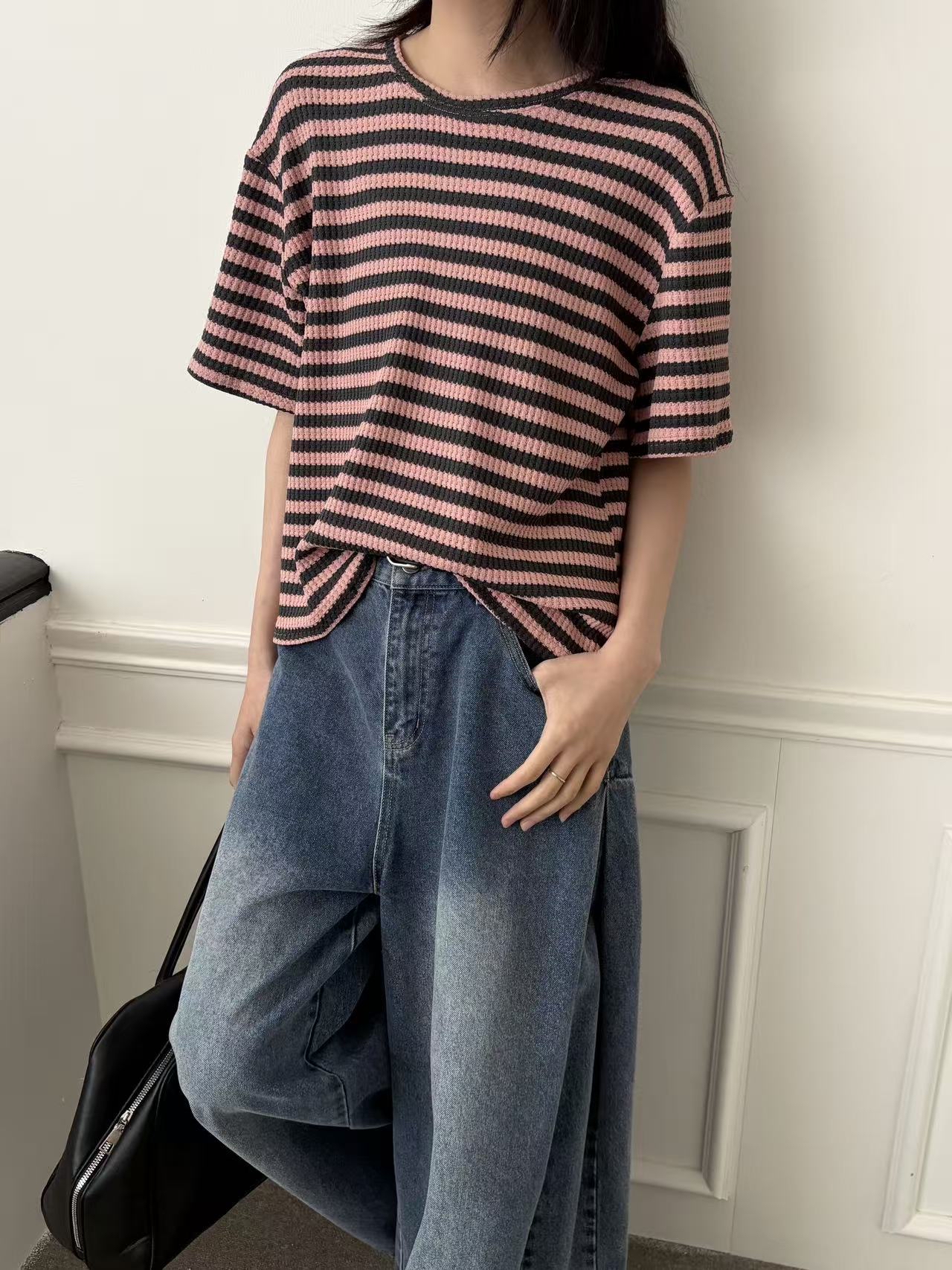 TP3 ✨自家品牌  最新撞色間條TOP✨