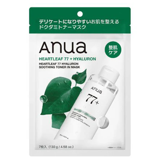 Anua  - 魚腥草77+玻尿酸舒緩爽膚水面膜 7片裝