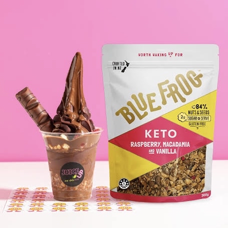 ♻️紐西蘭 低糖紅桑子夏威夷果仁穀物片 New Zealand Blue Frog Keto Raspberry Macadamia Vanilla Granola 