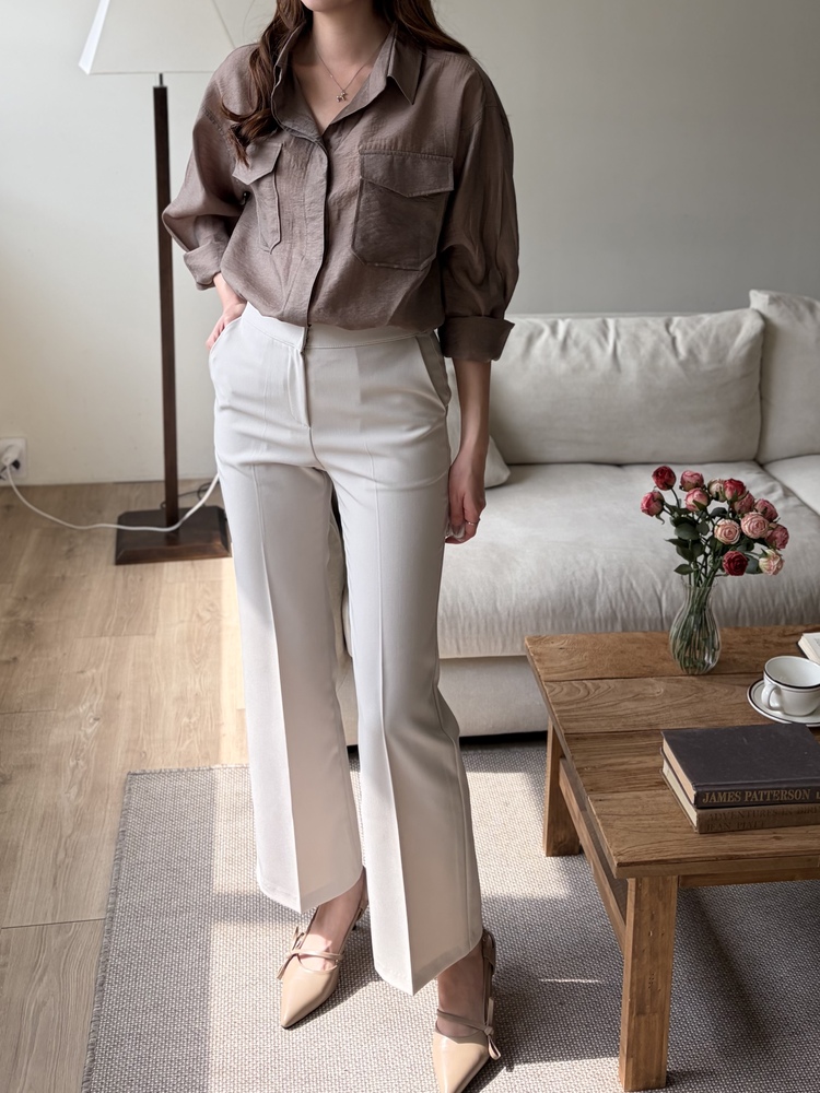 Classique Tailored Pants (Light Beige)