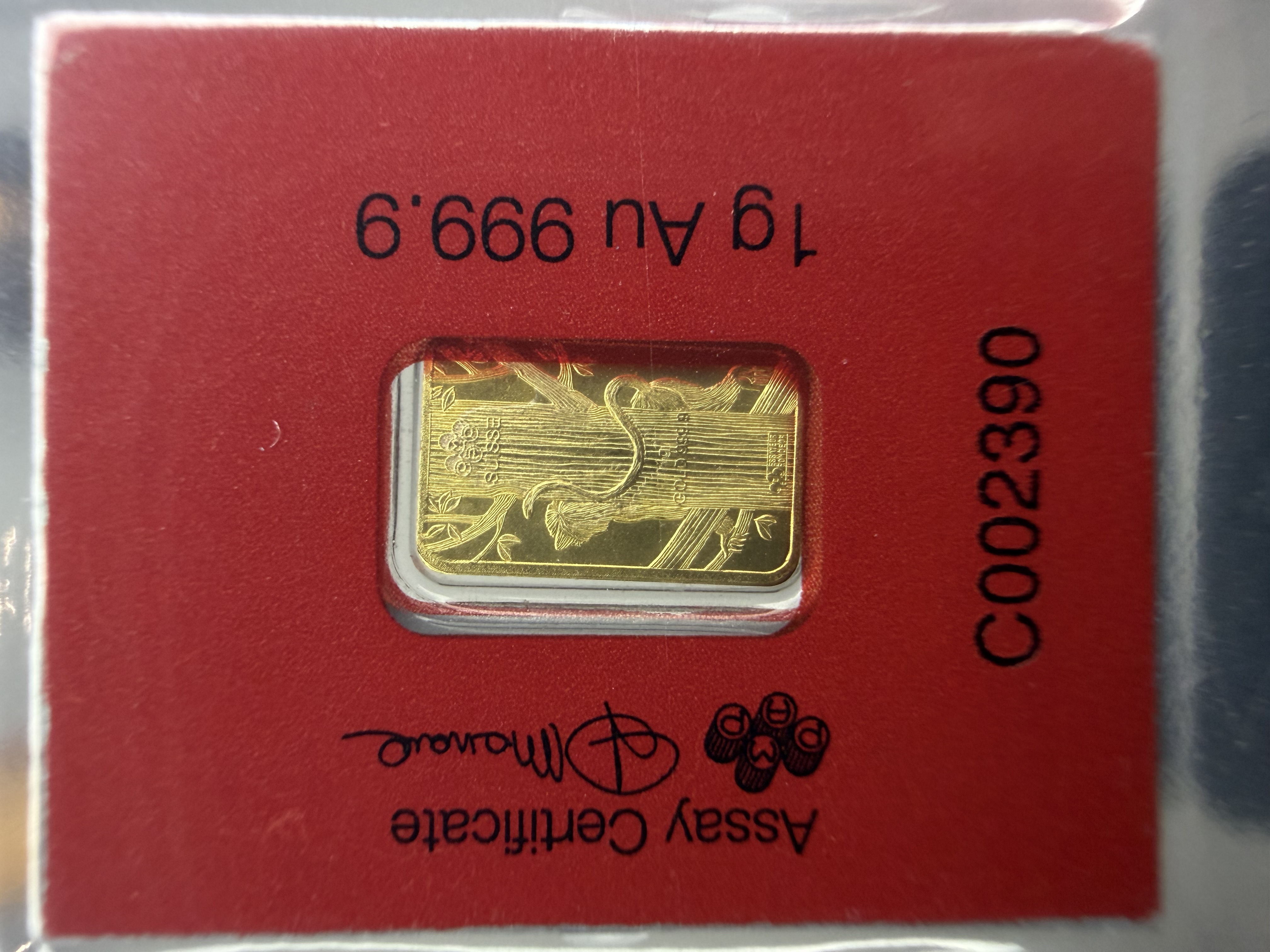 PAMP Lunar 2016 Monkey 1g🇨🇭Swiss Fine Gold Bar Emas 999.9 生肖猴