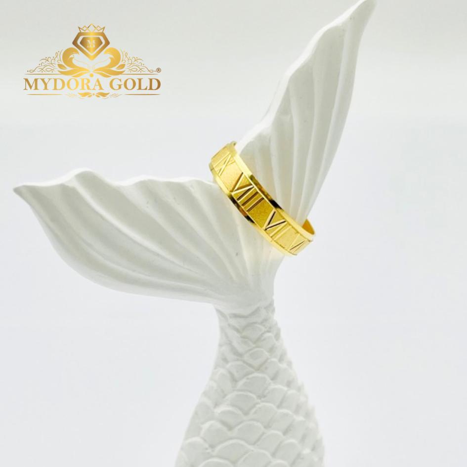 MYDORA Cincin Belah Rotan Roman Padu l EMAS 916/22K