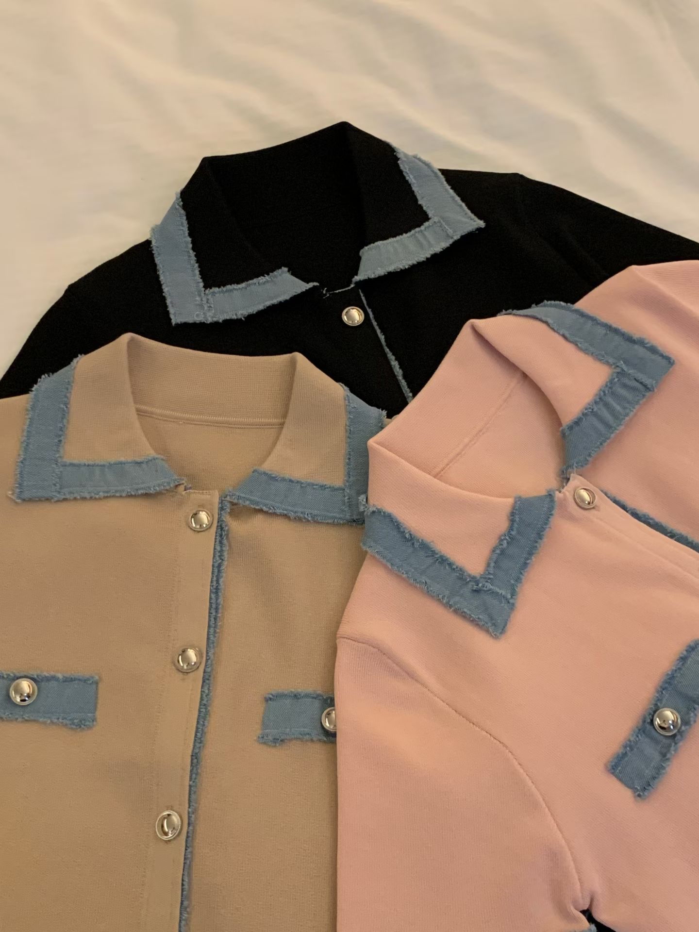 CT7 拼牛仔小香風外套