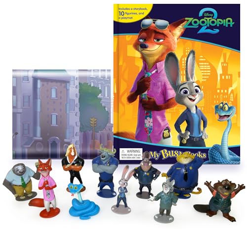 Disney Zootopia 2 優獸大都會2 My Busy Books 故事書公仔套裝｜10款角色公仔＋遊戲墊｜Judy Nick