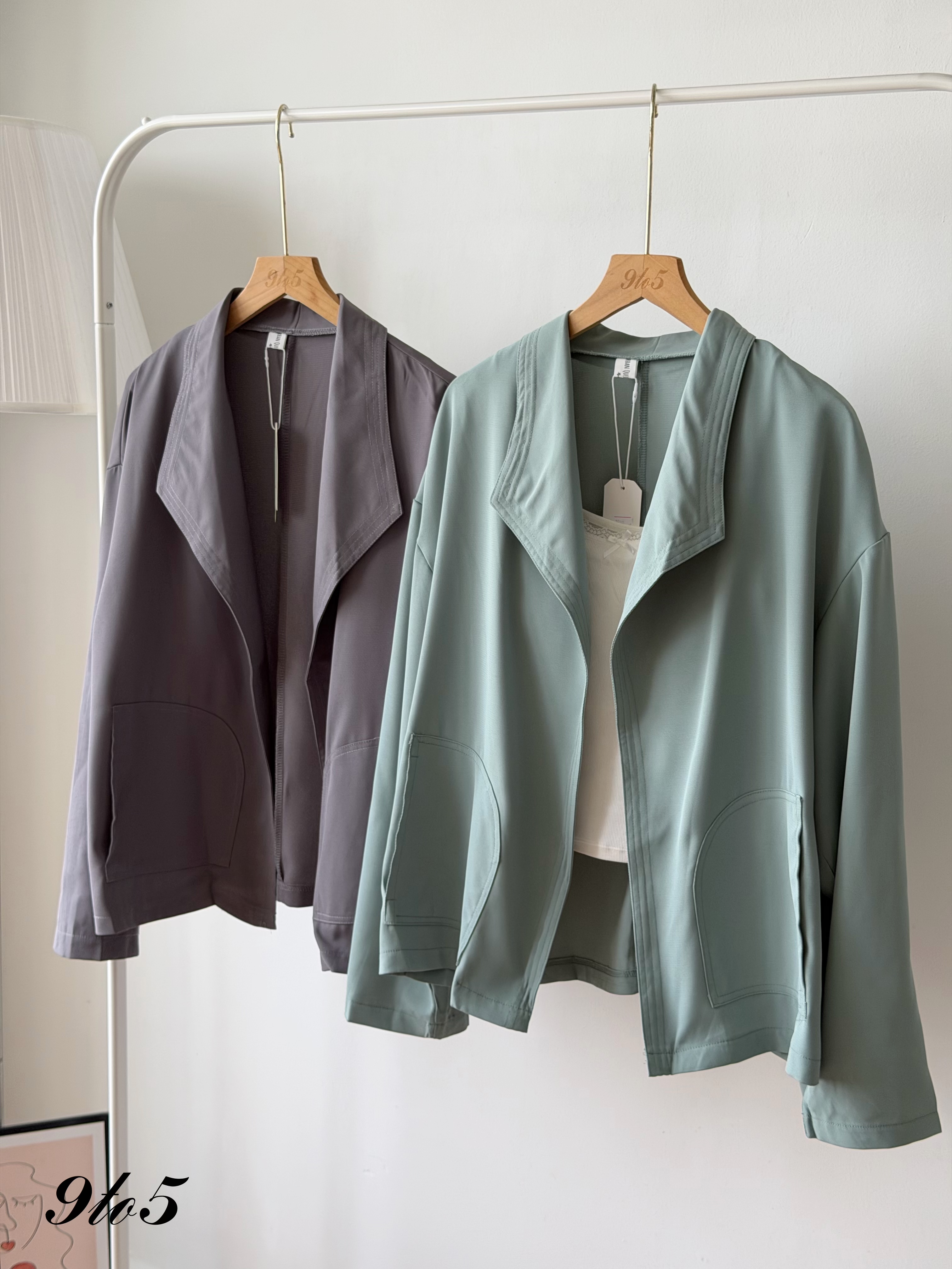 T4479 Long Sleeve Oversized Blazer - 4 Colors 
