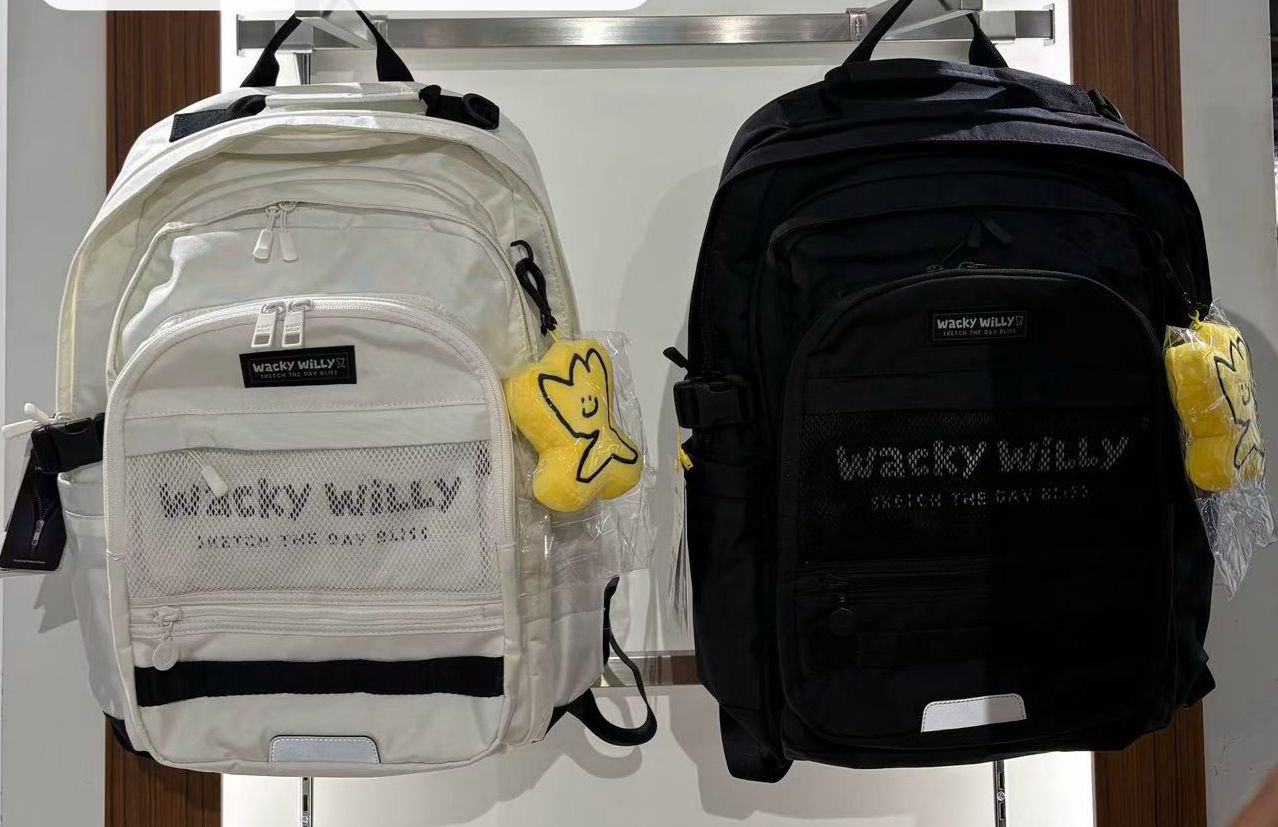🌱​WACKY WILLY🌱 Backpack 有網+keychain 韓國連綫折扣💛