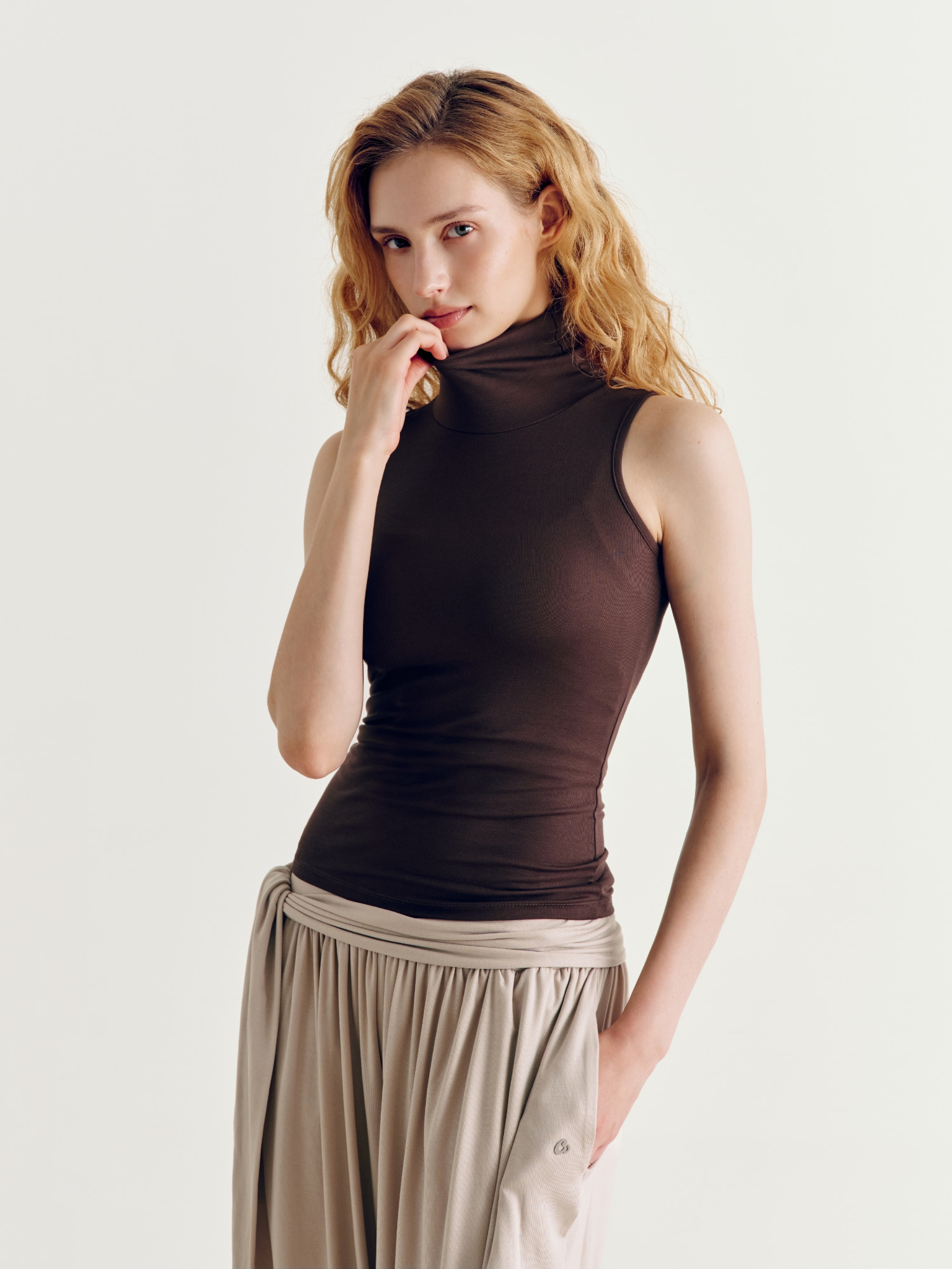 【秋冬高領薄背心】預購_Satva Turtle-Neck Sleeveless by Conch