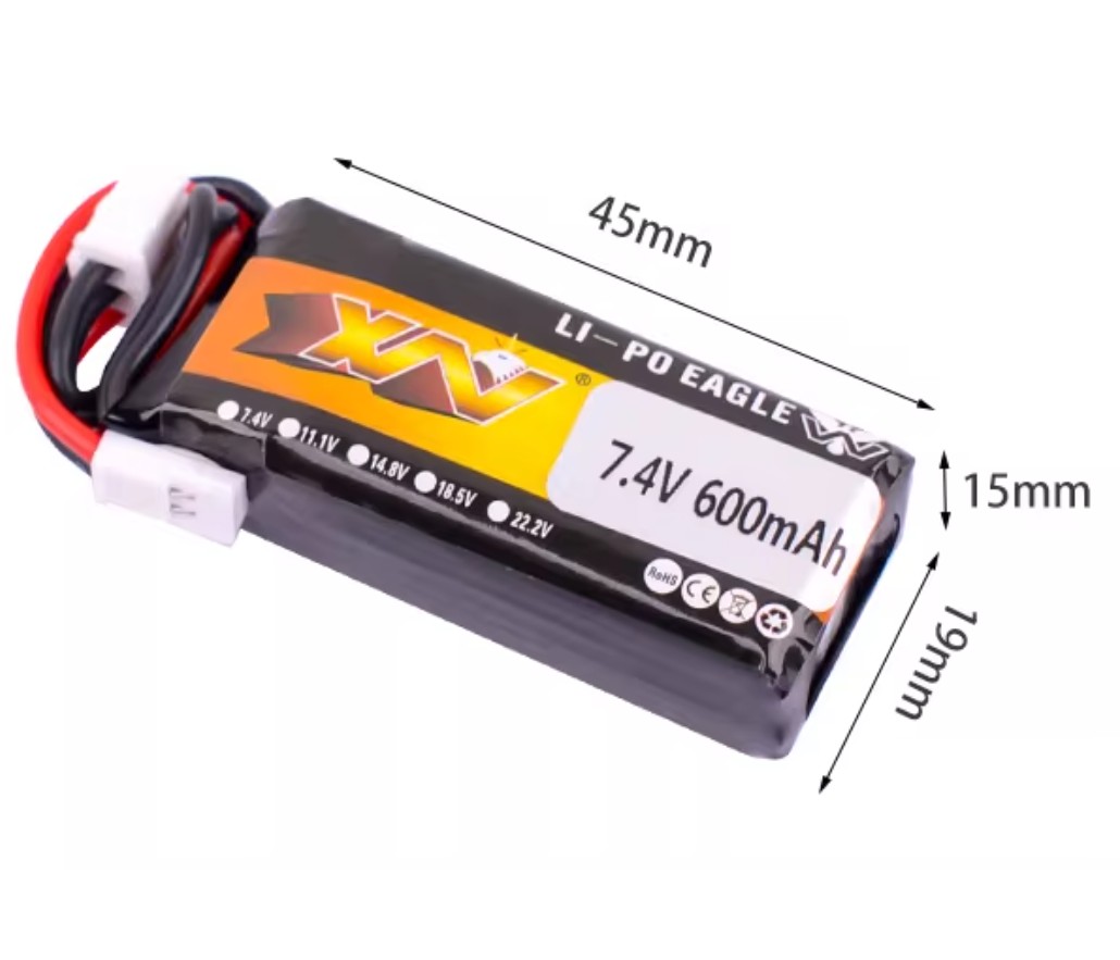 全新 EAGLE 7.4V 600mAh LiPo | 鋰電池 | 適用於FMS遙控車