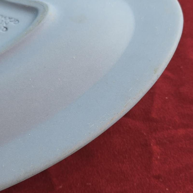 Vintage Wedgwood Blue Jasper Trinket Dish - Heart (MT2462/MT2463)