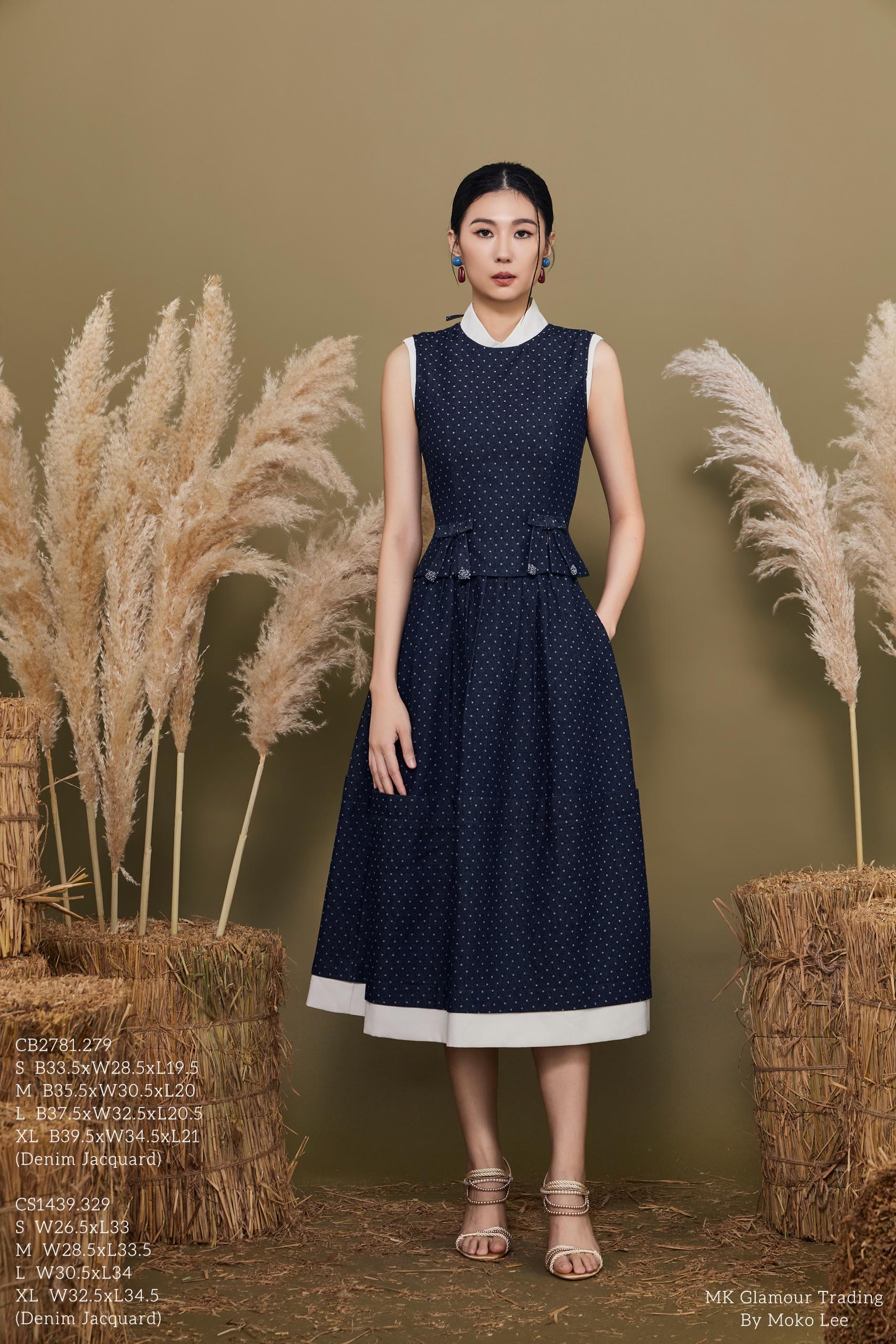 CS1439 Graceful A-Line Midi Skirt 