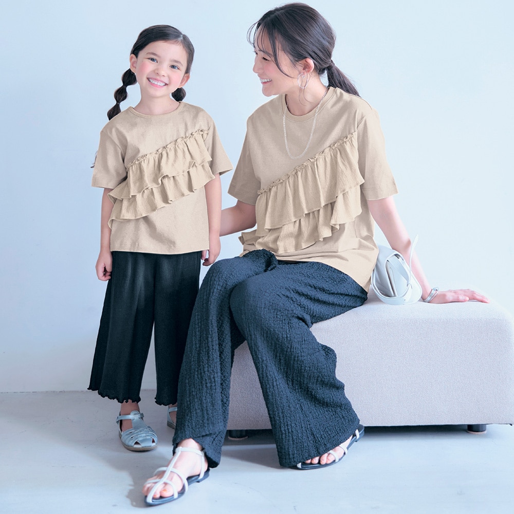 🆕【⭐訂購⭐】 🇯🇵日本直送 🌀❣️ #親子裝❣️ GITA 奶油狀 荷葉邊 短袖 tee［2款選］🌀 [ELDA-0221][260524]