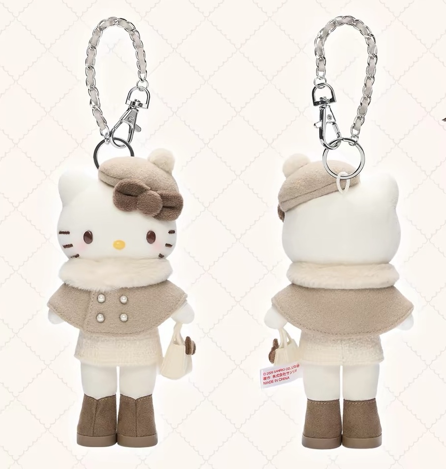 [現貨] Sanrio摩登假日Hello Kitty毛絨公仔掛件小香風