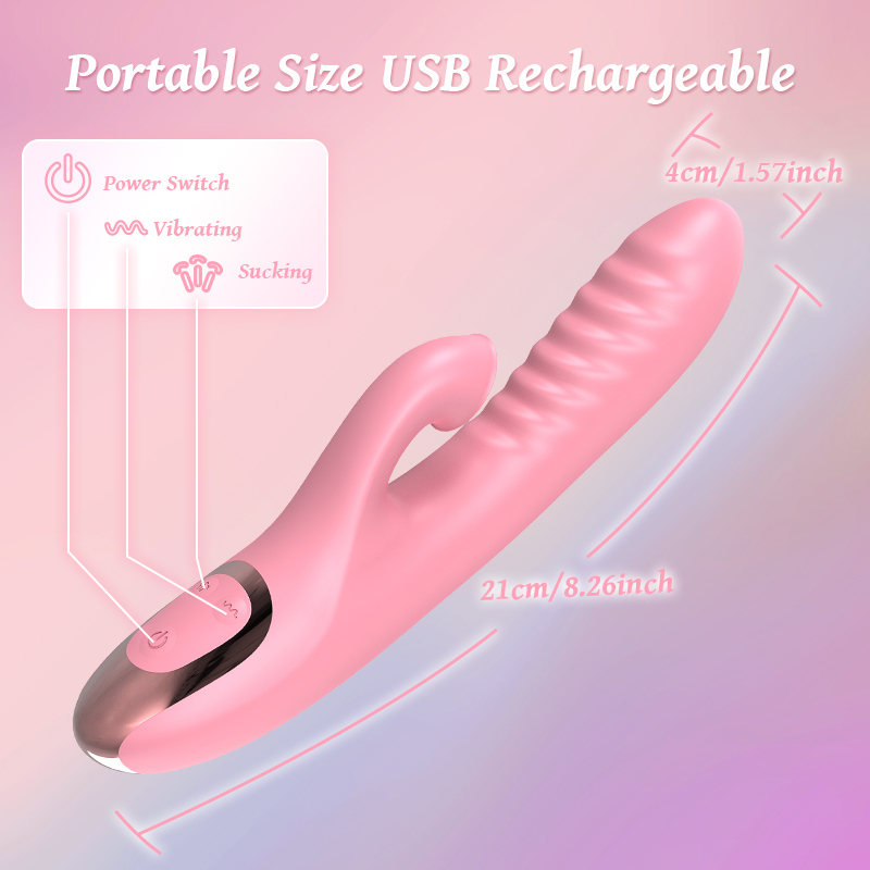 硅胶充电按摩棒女用 吮吸震动棒 成人用品G点USB女性情趣自慰AV棒