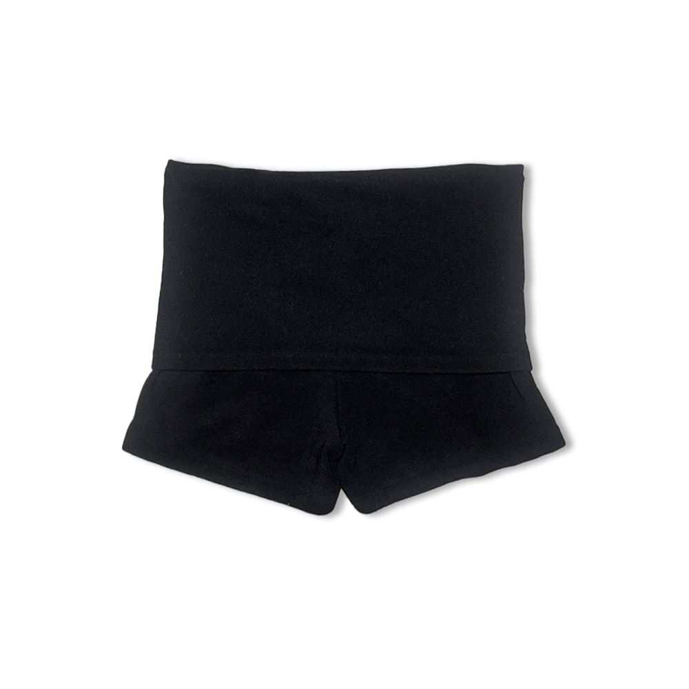 Rib Knit Side Button Shorts