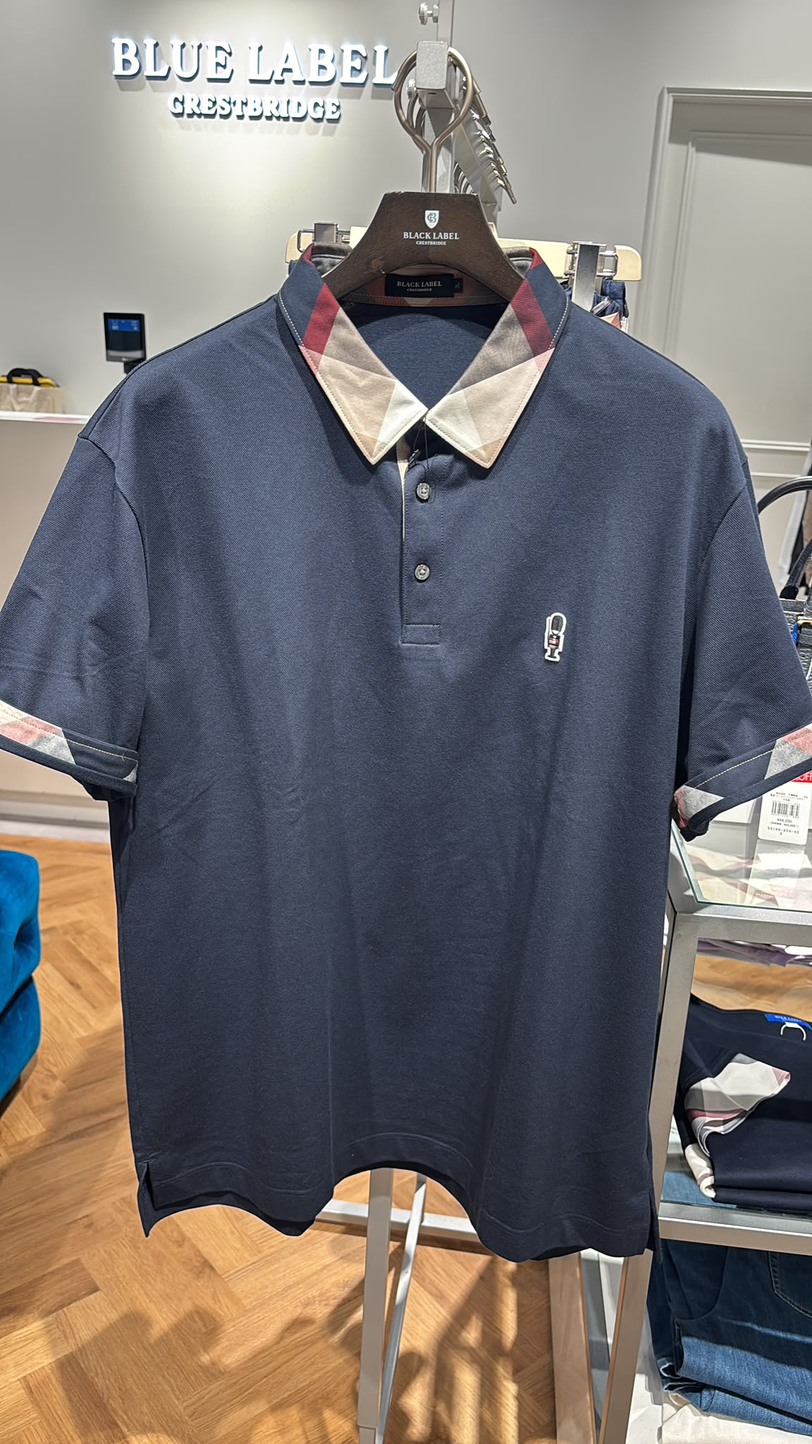 blue label polo tee