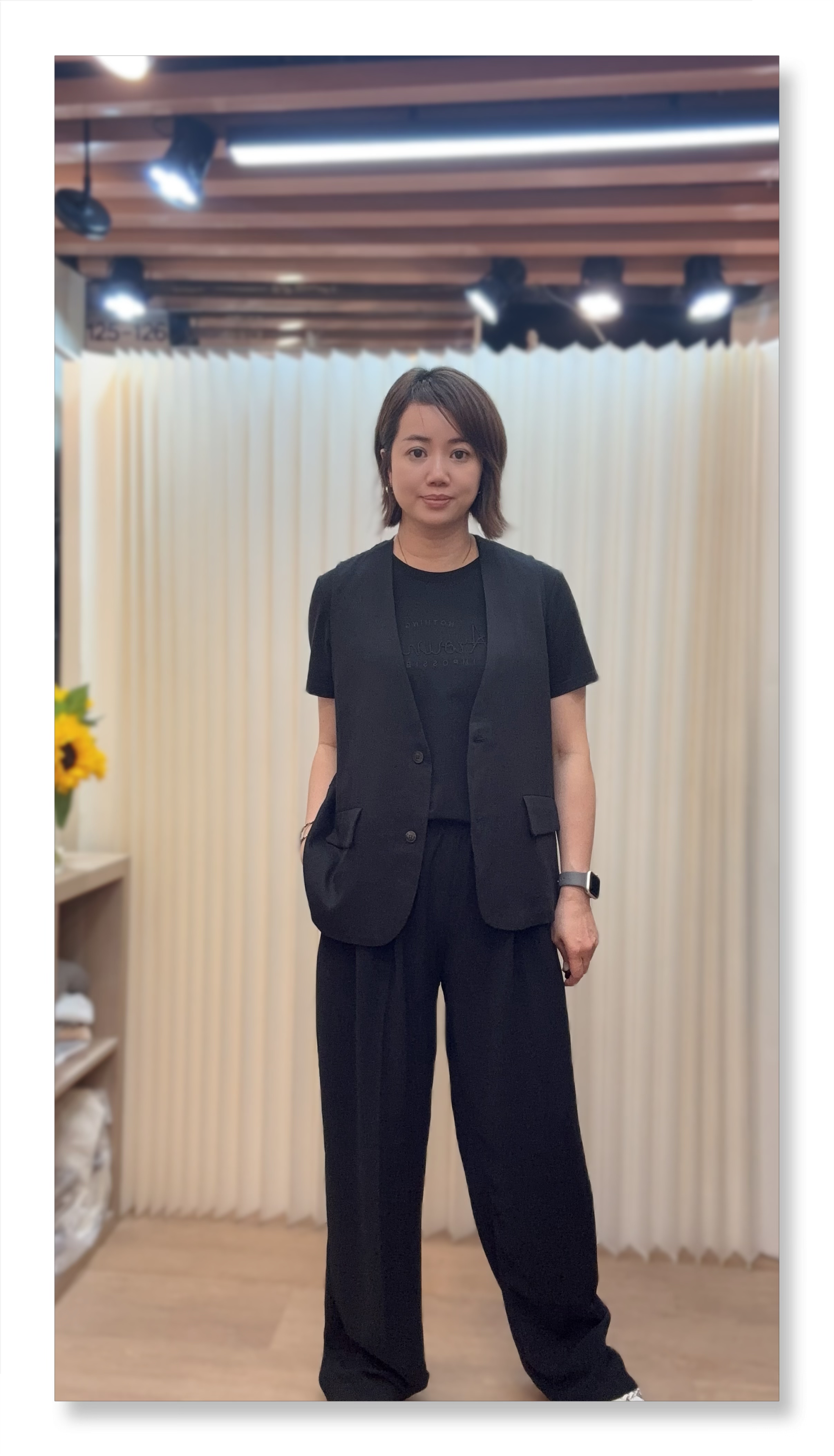 棉麻通花背心外套 M970 846501339