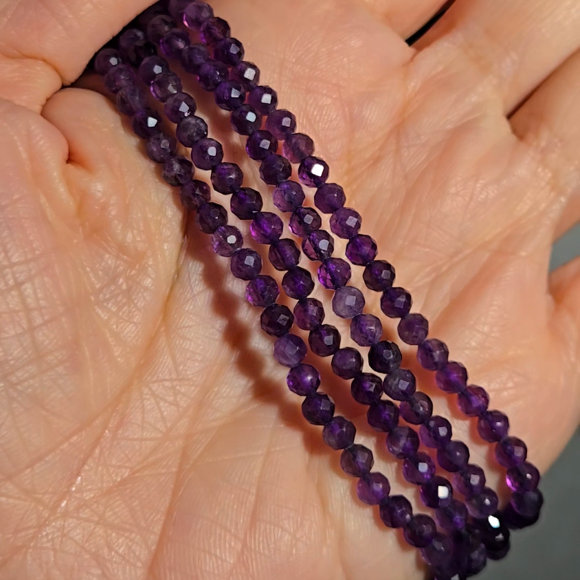 Dream amethyst faceted bead bracelets - AM116