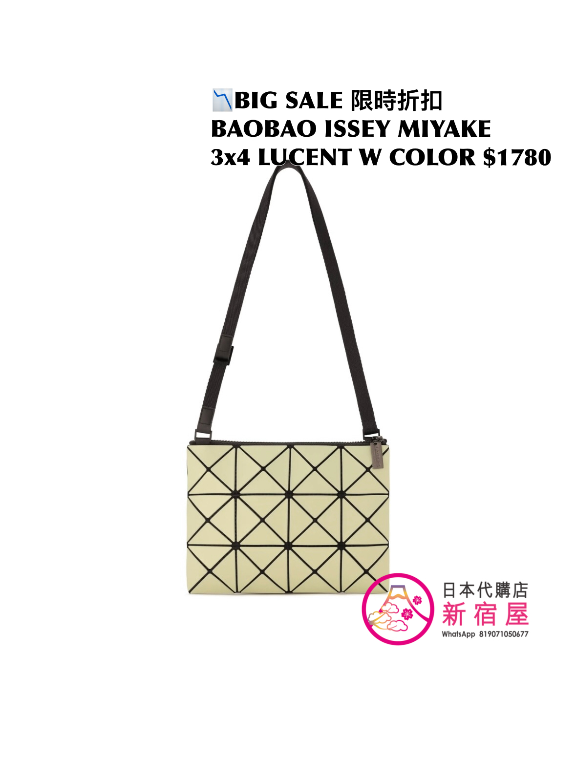 BAOBAO ISSEY MIYAKE 6x6 LUCENT W COLOR