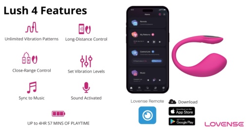 Lovense lush 4 智能遙控無線穿戴式震蛋 (APP遙距控制）