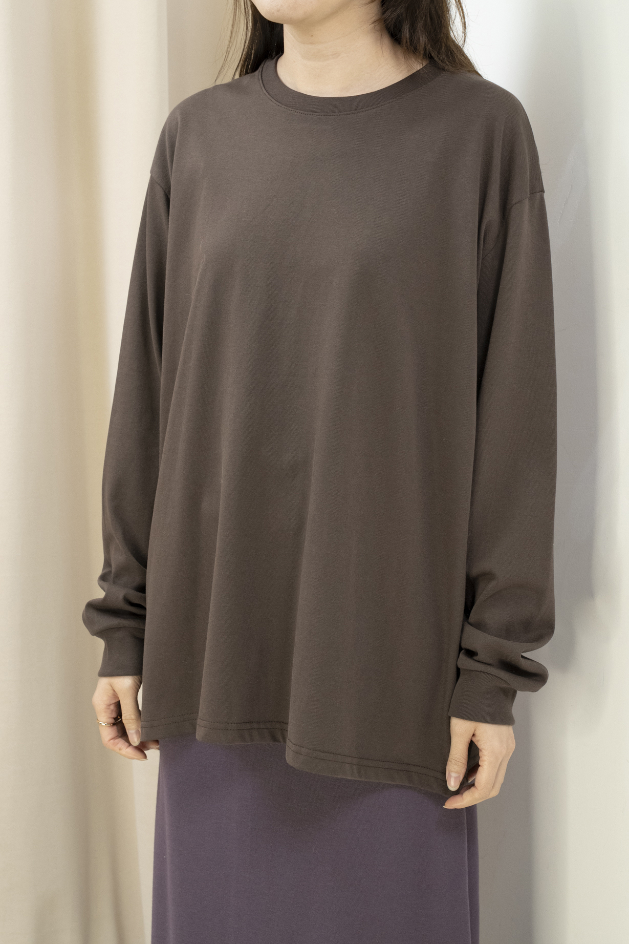 經典百搭長身Tee（棕色）