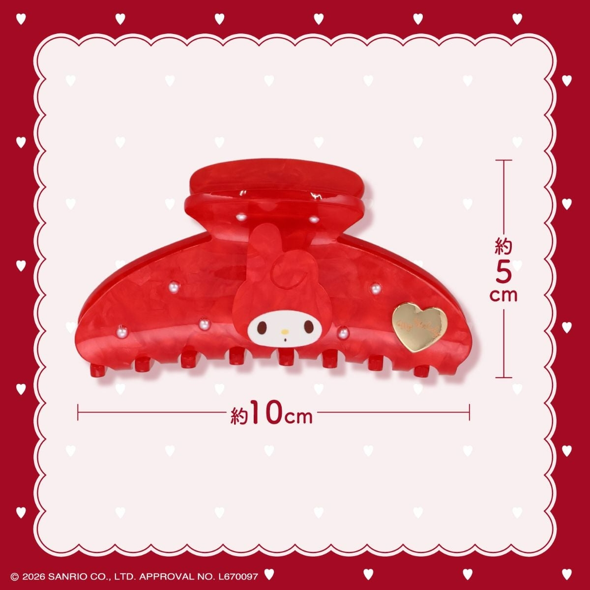 🌸 【預訂】Hair Clip - My Melody Lady Red Series