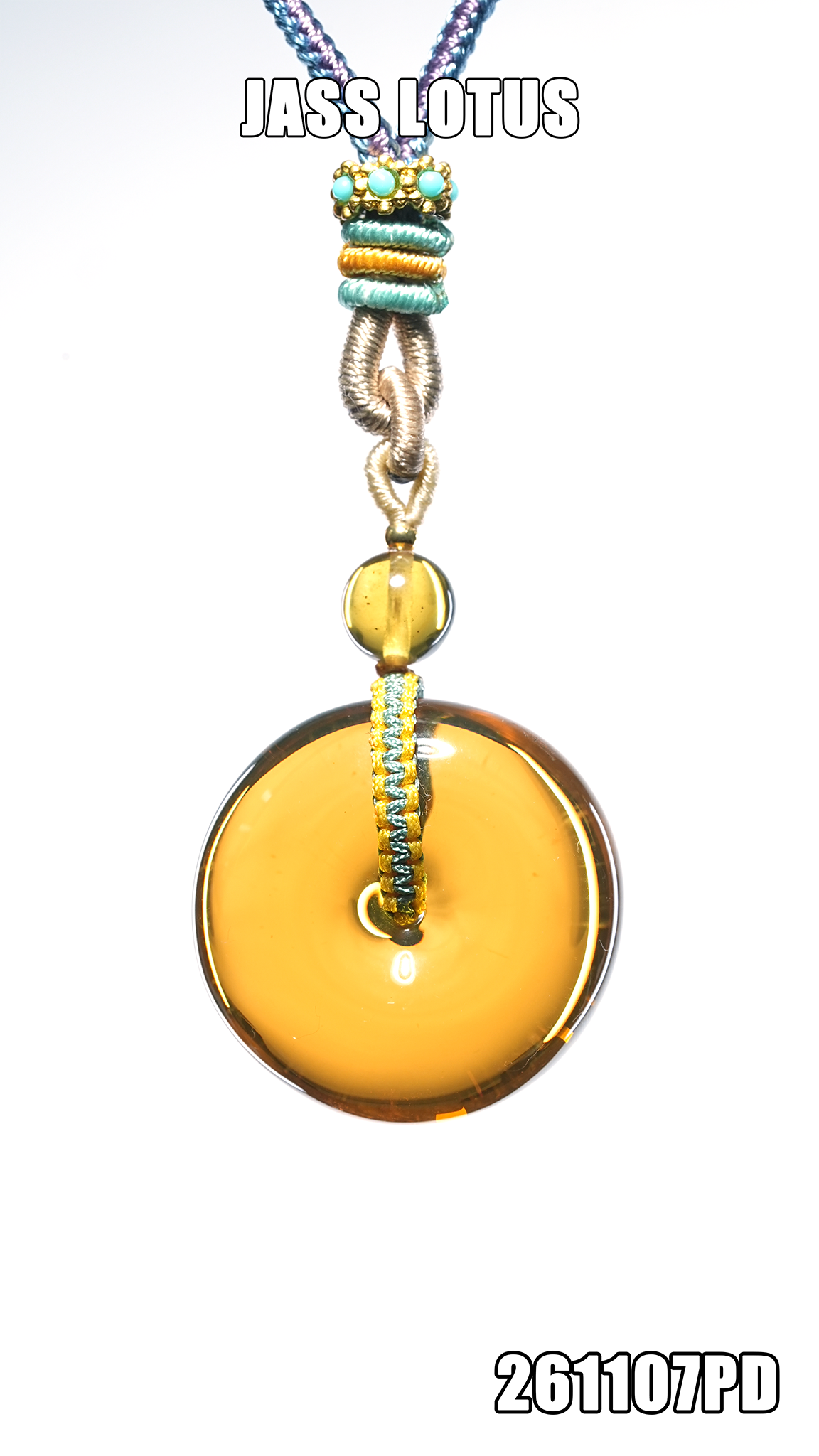 緬甸天然琥珀淨水紅茶珀平安扣吊墜