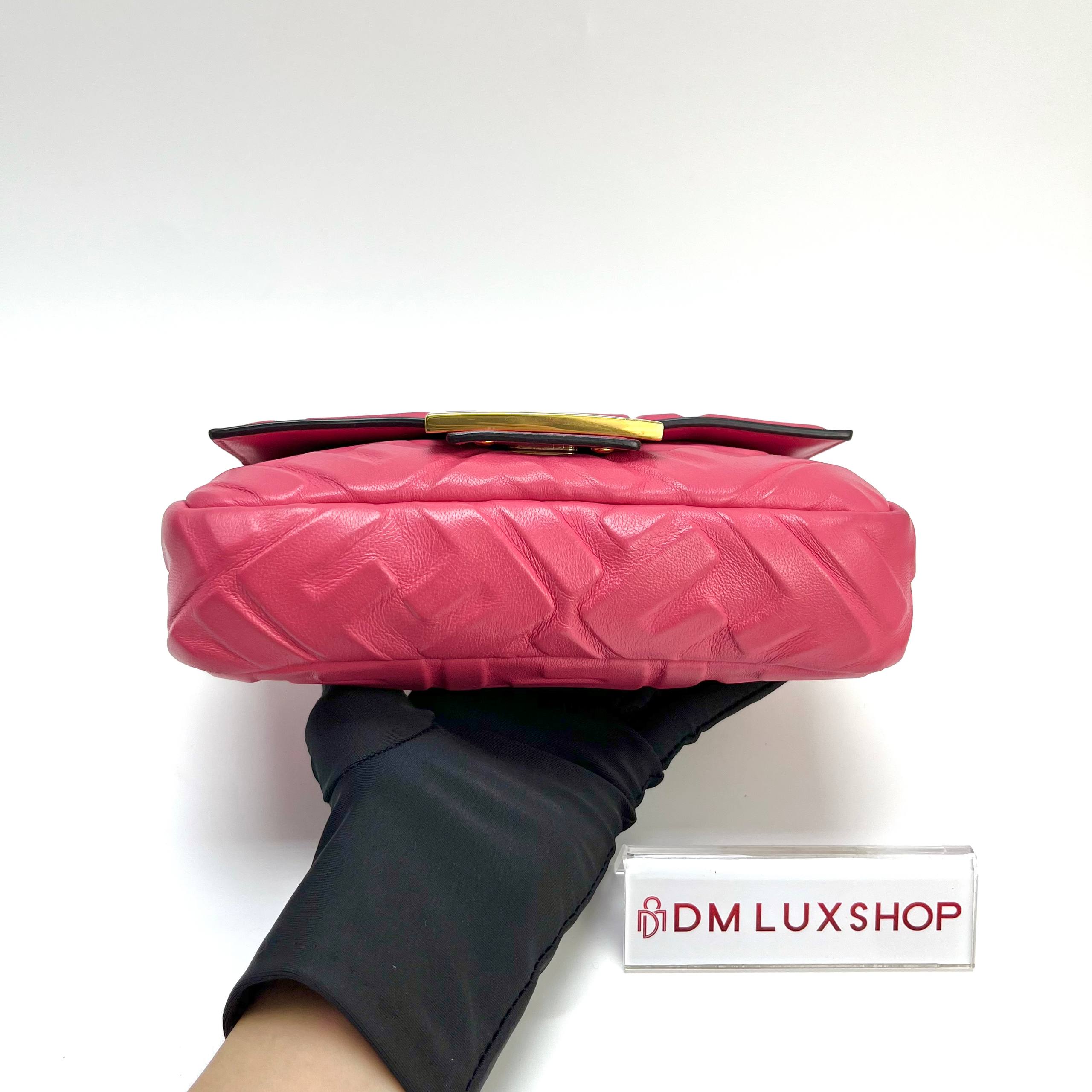 Fendi Pink Baguette Crossbody Mini Bag