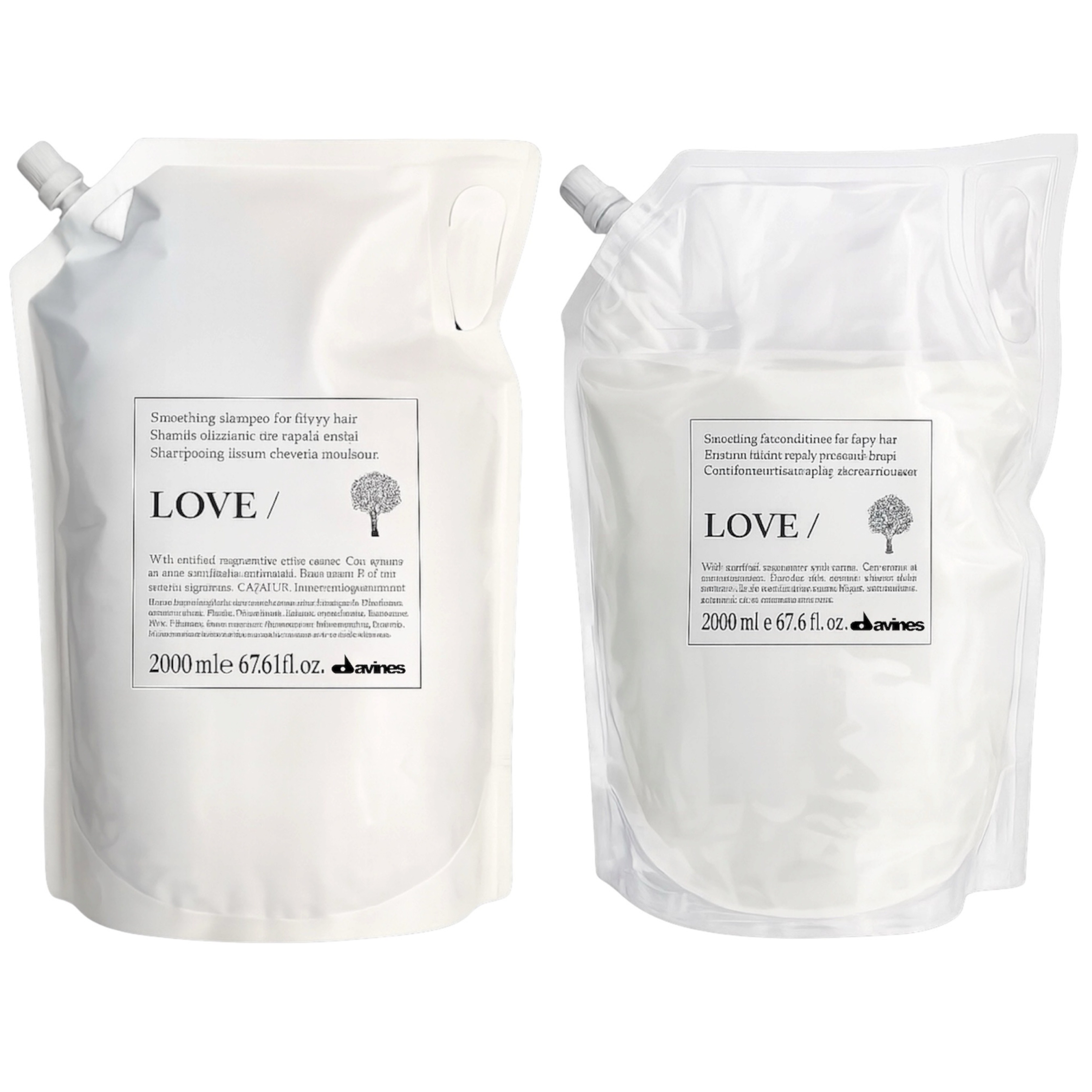 Davines LOVE SMOOTHING Shampoo Refill + Conditioner Refill 柔順洗護補充套裝 2000ml+2000ml 