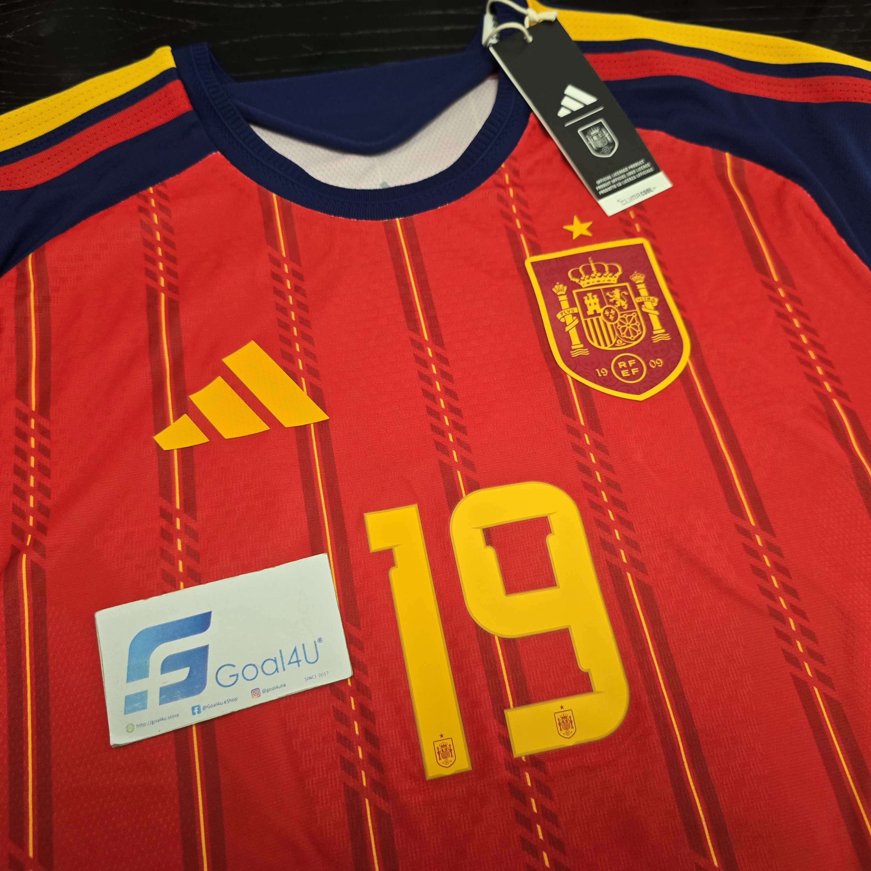 Adidas Spain 西班牙 2025-26 主場球員版球衣 (可加印字章) JN4366