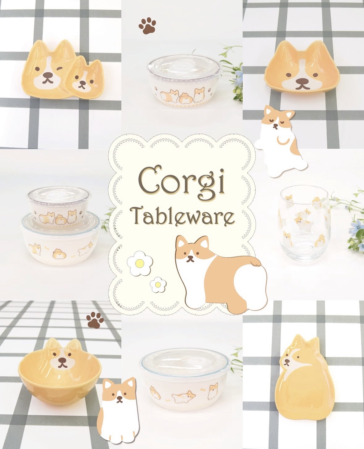 ✨連線商品需補運費✨日本illusie300 呆萌哥基 Corgi 餐具系列