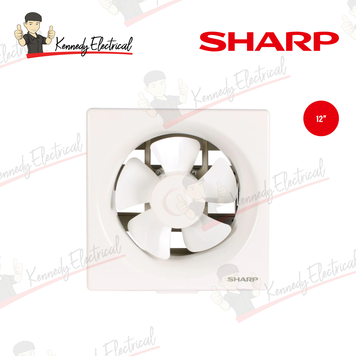 Sharp 12" Wall Exhaust Fan (GVE120W)