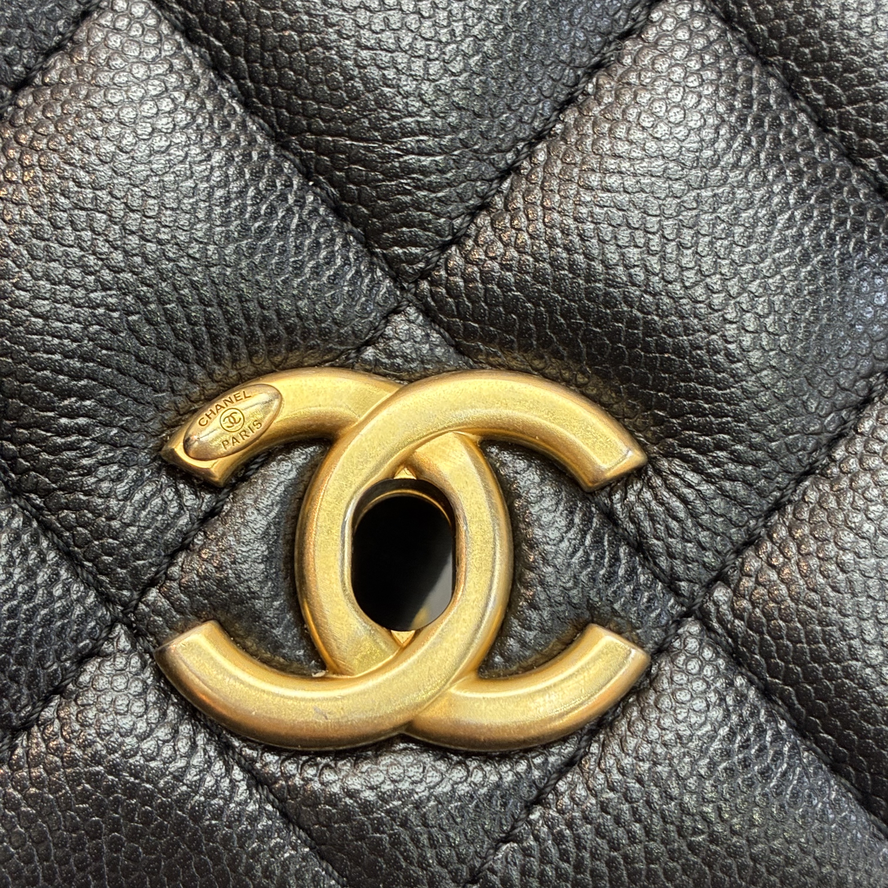 Chanel 23B風琴包荔枝紋牛皮🖤