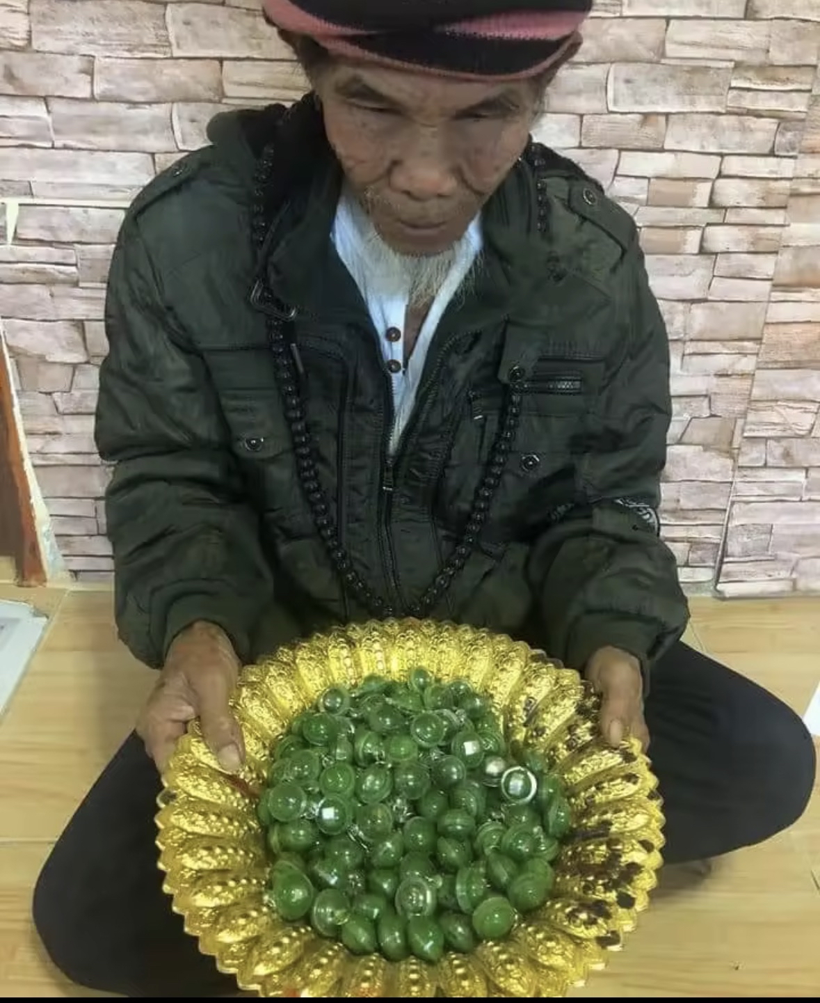 溥儀爺爺 綠蠟護身符珠