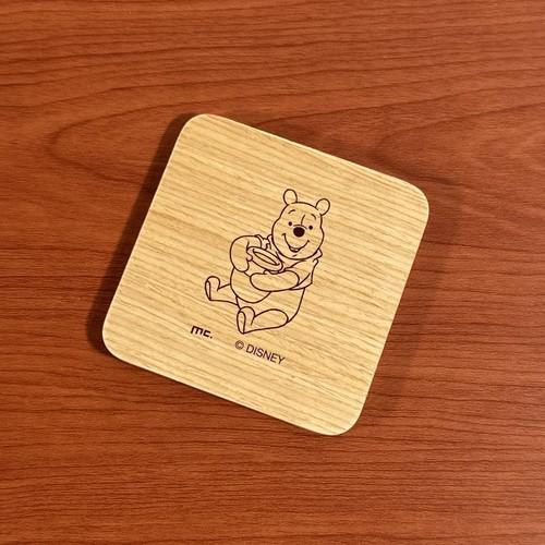 Winnie the Pooh木製方型杯墊