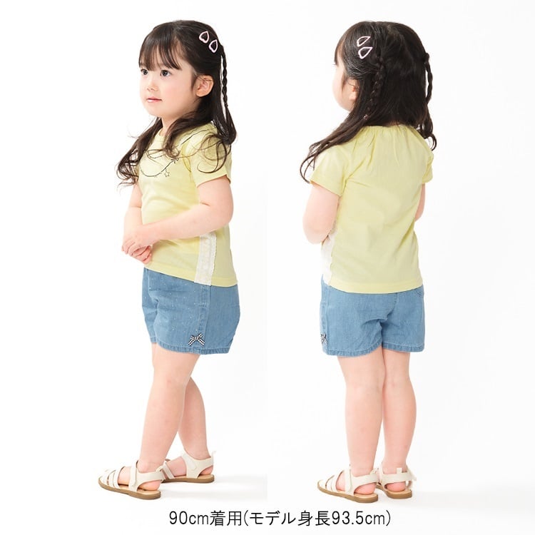 🆕【⭐訂購⭐】🇯🇵日本直送🌀緞帶水鑽 少女牛仔短褲🌀 [ELFA-0071][260708]