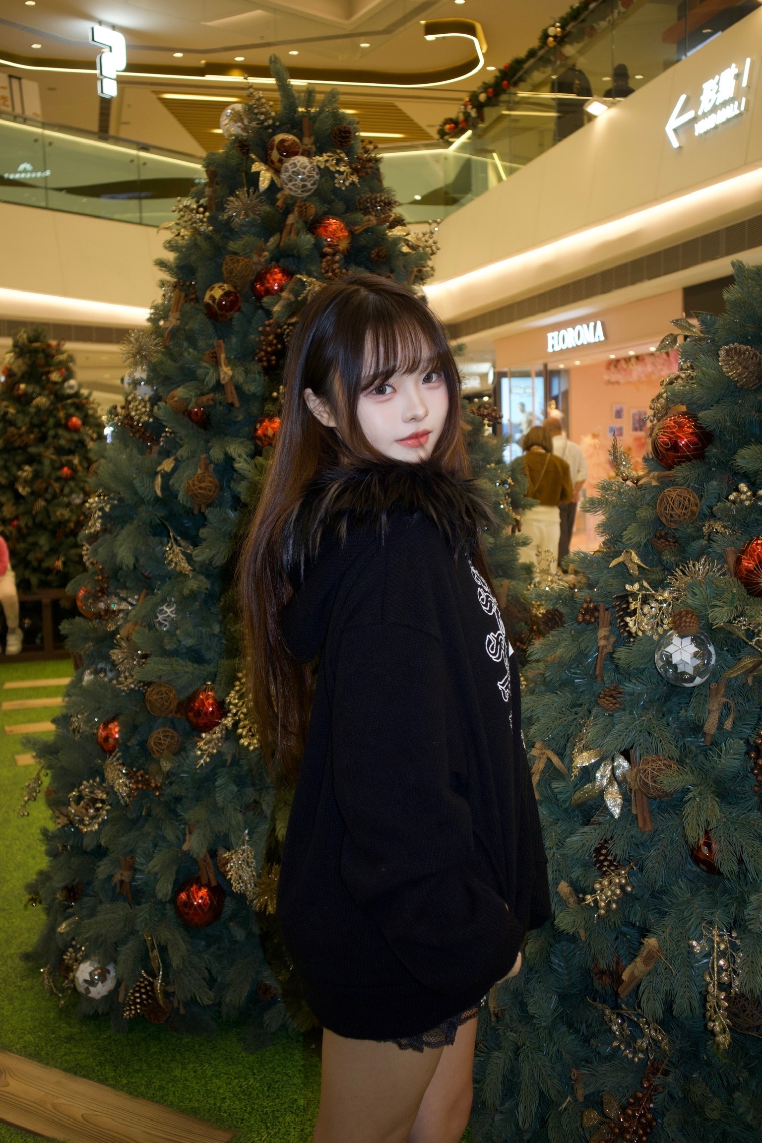 超型！韓國十字架Y2k毛毛帽jacket (Unisex)