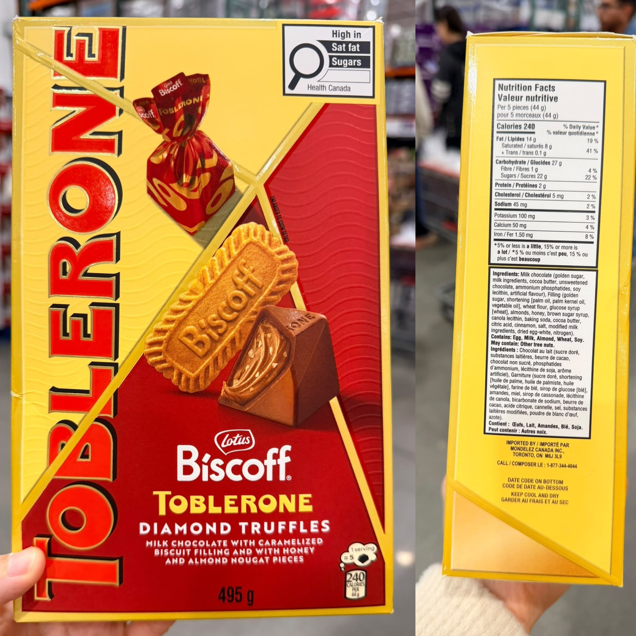 Lotus Biscoff × TOBLERONE 焦糖餅乾鑽石松露巧克力禮盒 - 495g大盒裝