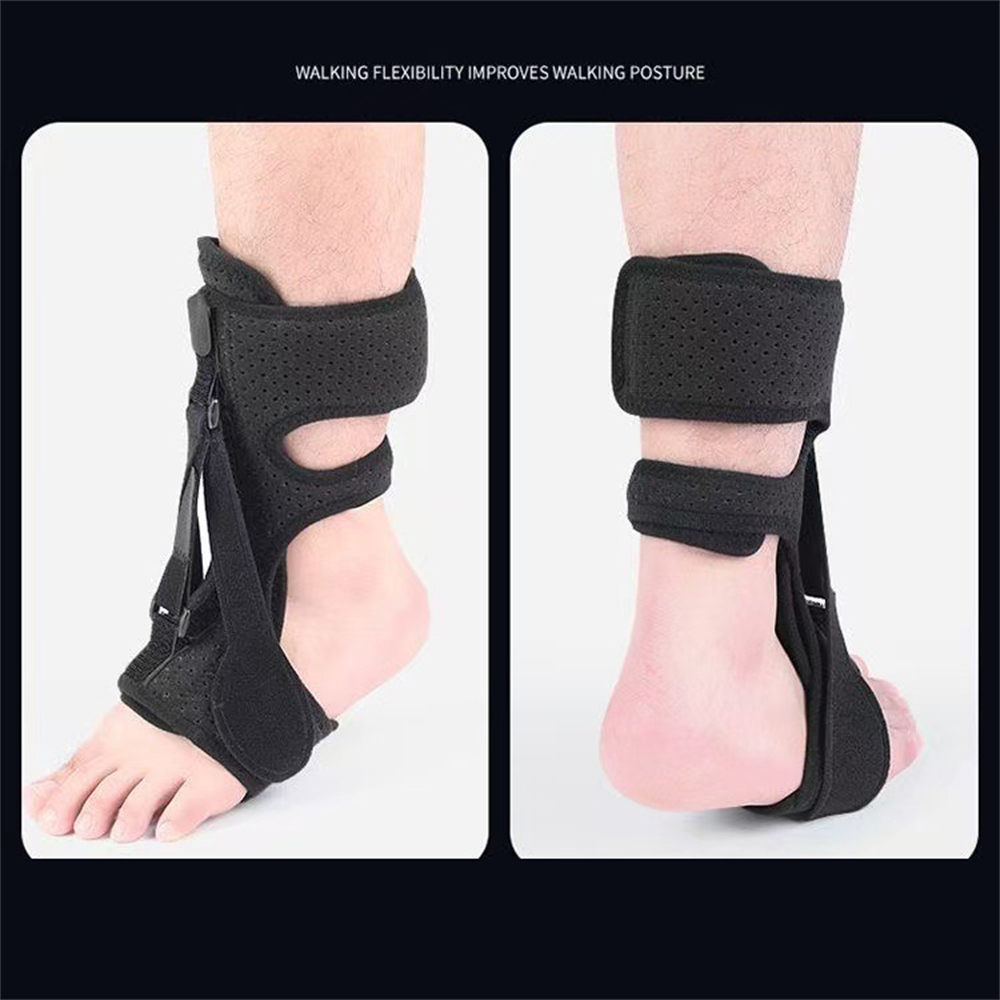 足下垂矯形帶 足底筋膜防護 跟腱拉伸 足外翻 夜用矯正器 [平行進口] HK2725