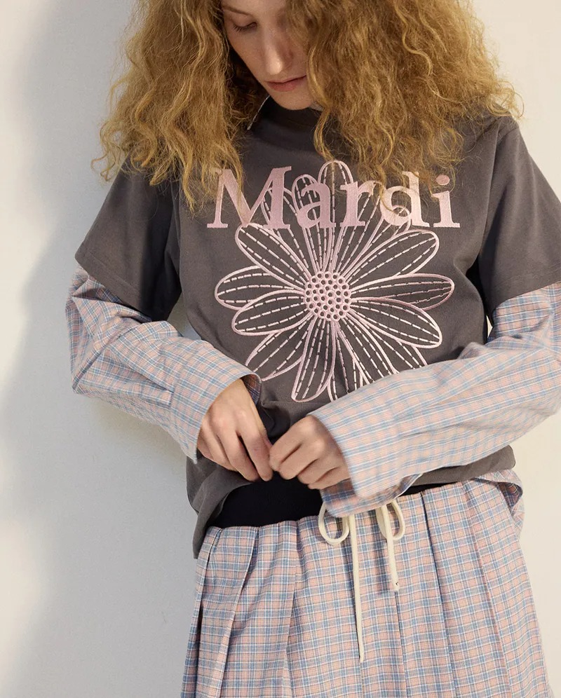 預訂 MARDI MERCREDI EMB FLOWERMARDI 短袖Tee [貨號26A380]
