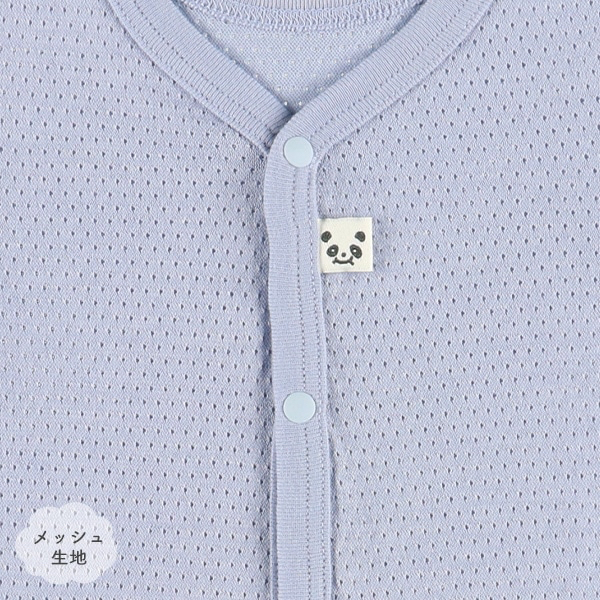 🇯🇵預訂 日本直送🇯🇵動物面部標籤純棉網眼前開式短袖包屁衣三件套