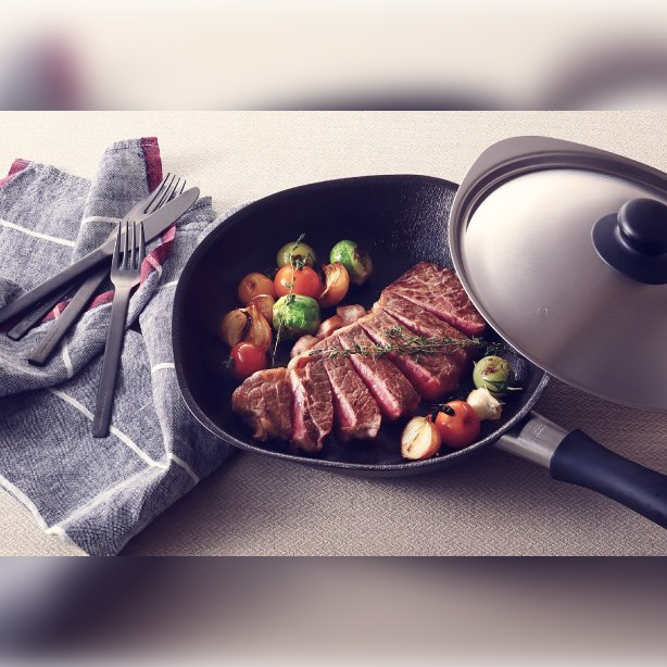 柳宗理高碳鋼窒化加工單手網紋煎鍋連不鏽鋼蓋 (適用於電磁爐)