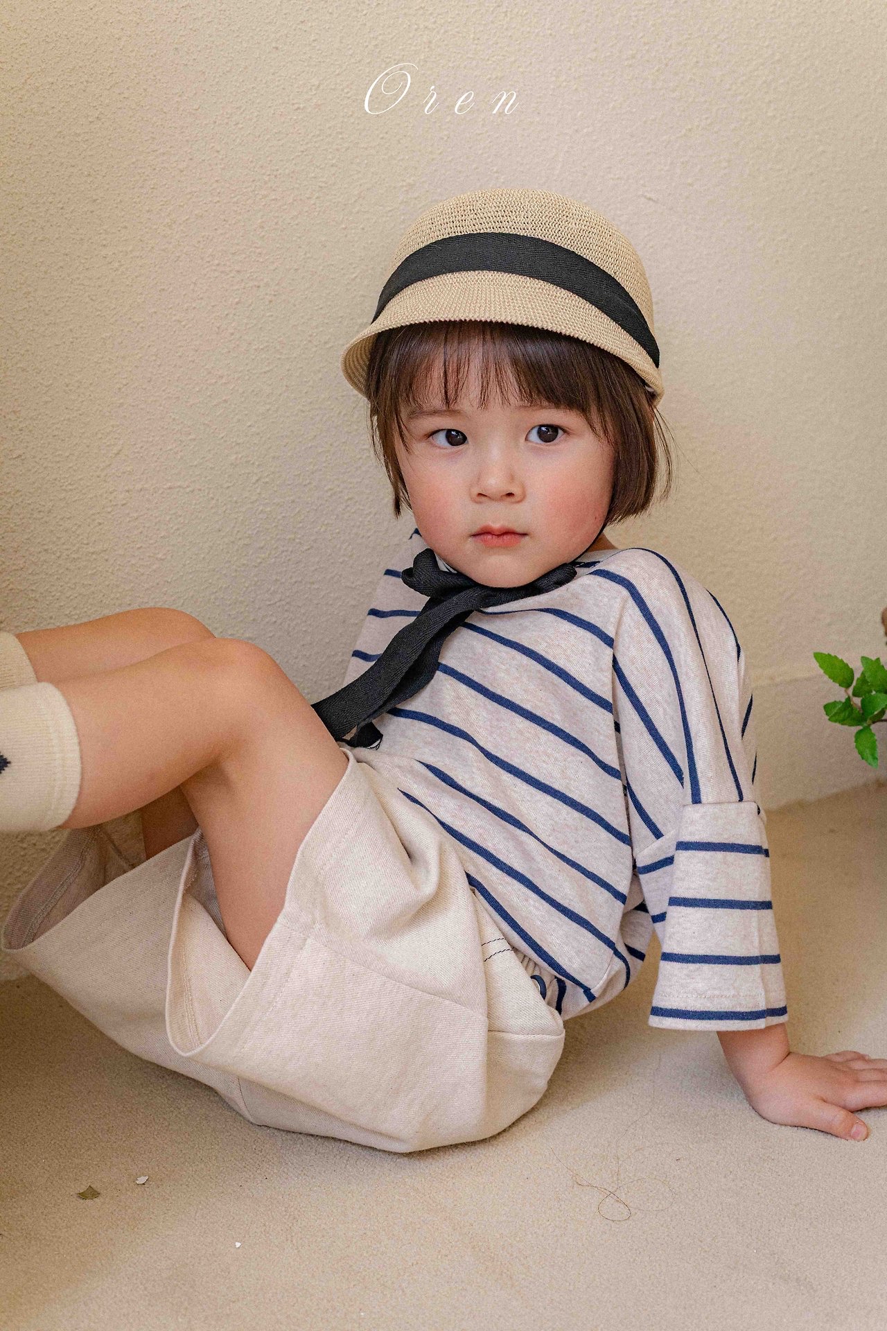 ☀️預訂 韓國直送☀️🇰🇷Oren Claire ST兩色條紋薄紗短袖包屁裙/上下套裝